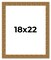 18x22 Sculpted Picture Frame with UV-Resistant Acrylic & Acid Free Backing, Available in 5 Finishes - Black, Blue, Gold, Silver, and White